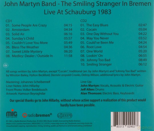 John Martyn Band: The Smiling Stranger In Bremen [2CD]