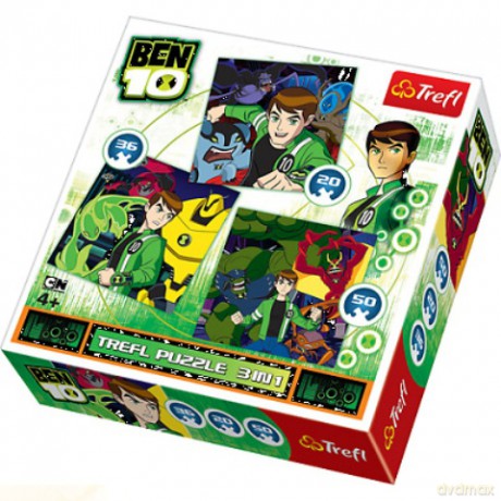 TREFL 3w1 MIX Ben 10 el. - Zwyciężymy 34115 el. [PUZZLE]