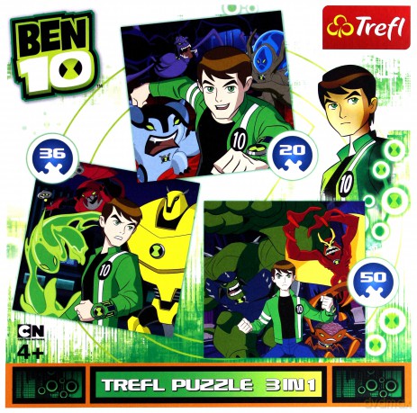 TREFL 3w1 MIX Ben 10 el. - Zwyciężymy 34115 el. [PUZZLE]