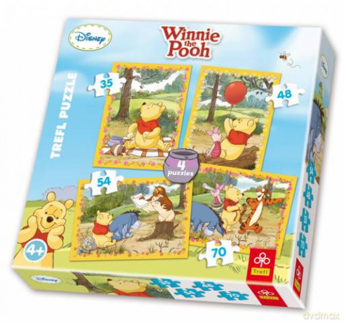 TREFL 4w1 4w1 Kubuś Puchatek (Disney) 34062 [PUZZLE]
