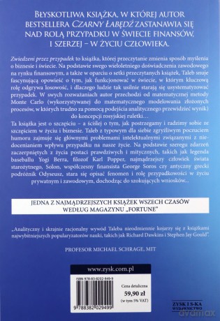 Zwiedzeni przez przypadek. Tajemnicza rola losowości w życiu i w rynkowej grze - Nassim Nicholas Taleb [KSIĄZKA]