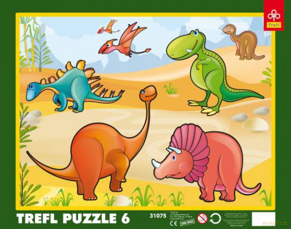 TREFL 5-10 el. WYCISKANE Dinozaury 31075 el. [PUZZLE]