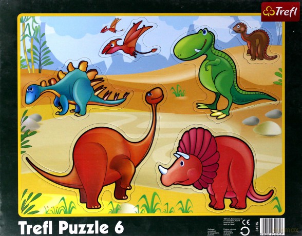TREFL 5-10 el. WYCISKANE Dinozaury 31075 el. [PUZZLE]