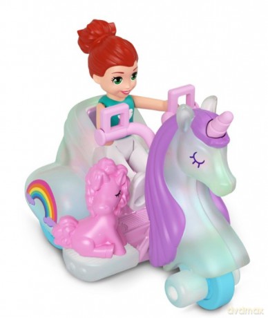 Polly Pocket Pollyville Motocykl Jednorożec [FIGURKA]