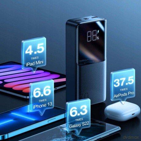 Joyroom powerbank 30000mAh 22.5W PD QC3.0 AFC  czarny JR-QP193