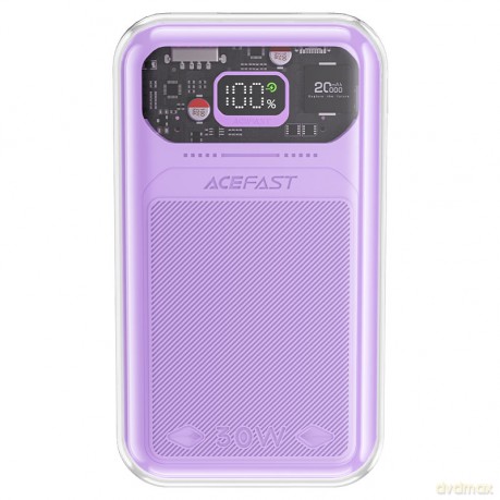 Acefast powerbank 20000mAh Sparkling Series szybkie ładowanie 30W fioletowy (M2)