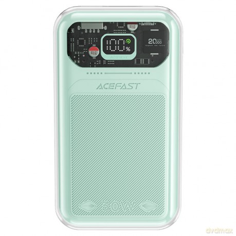 Acefast powerbank 20000mAh Sparkling Series szybkie ładowanie 30W zielony (M2)