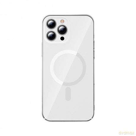 Baseus Crystal Case magnetyczne etui do iPhone 13 Pro + szkło na ekran przezroczysty (kompatybilne z MagSafe) (ARJT000102)