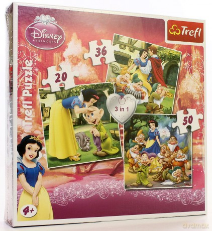 TREFL 20+30+50 el. MIX Księżniczki - Królewna Śnieżka (Disney) 34038 [PUZZLE]