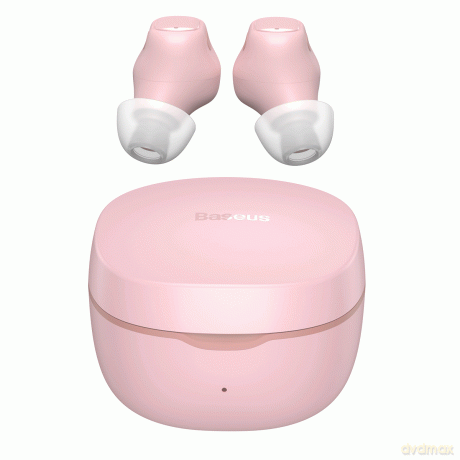 Baseus Encok WM01 TWS bezprzewodowe dokanałowe słuchawki Bluetooth 5.3 różowy Upgraded Version (NGTW240004)