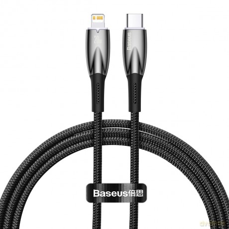 Baseus Glimmer Series kabel do szybkiego ładowania USB-C - Lightning 480Mb/s PD 20W 1m czarny