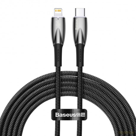 Baseus Glimmer Series kabel do szybkiego ładowania USB-C - Lightning 480Mb/s PD 20W 2m czarny