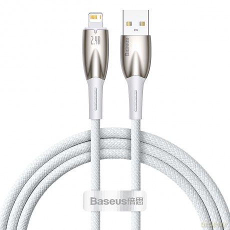 Baseus Glimmer Series kabel USB-A - Lightning 480Mb/s 2.4A 1m biały