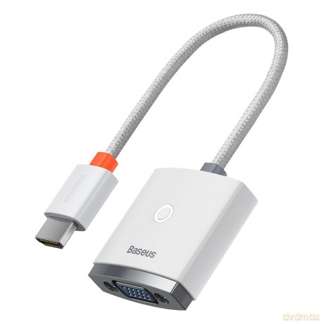Baseus Lite Series przejściówka adapter HDMI do VGA biały (WKQX010002)