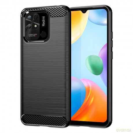 Carbon Case elastyczne etui pokrowiec Xiaomi Redmi 10C czarny