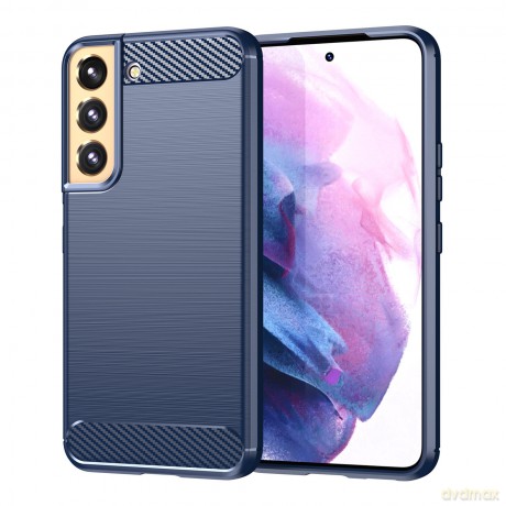 Carbon Case etui Samsung Galaxy S23+ elastyczny silikonowy karbonowy pokrowiec niebieskie