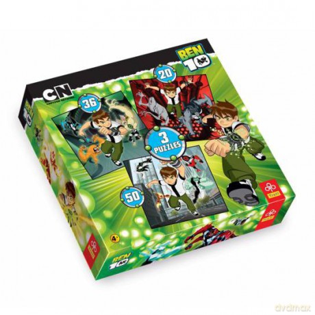 TREFL 20+30+50 MIX Ben 10 - Potrójna Moc 34081 [PUZZLE]