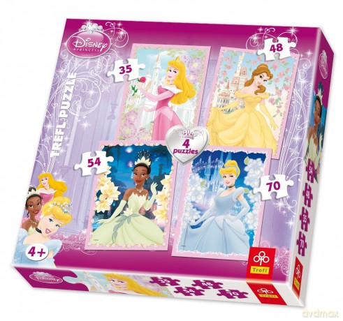 TREFL 4w1 4w1 Księżniczki (Disney) 34064 [PUZZLE]