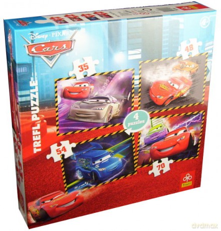 TREFL 4w1 MIX Auta (Disney) 34066 [PUZZLE]