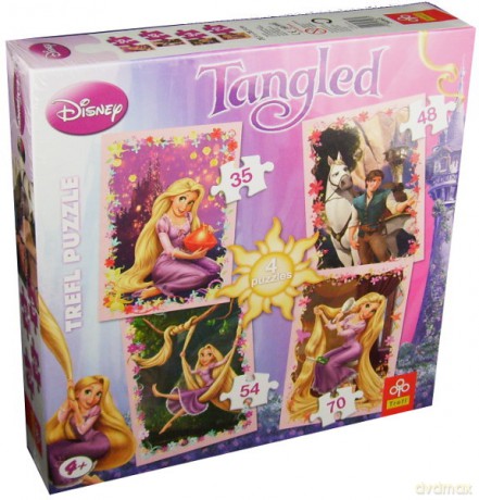 TREFL 4w1 4w1 Zaplątani (Disney) 34063 [PUZZLE]