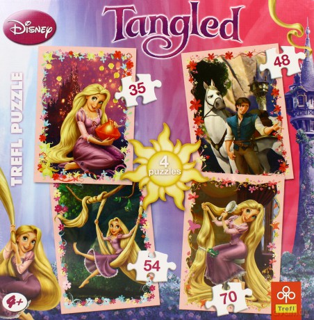 TREFL 4w1 4w1 Zaplątani (Disney) 34063 [PUZZLE]