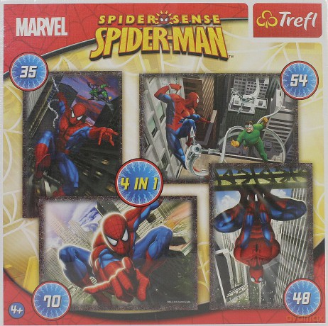 TREFL 4w1 MIX Spiderman 34120 el. [PUZZLE]