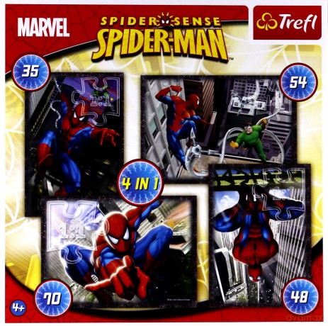 TREFL 4w1 MIX Spiderman 34120 el. [PUZZLE]