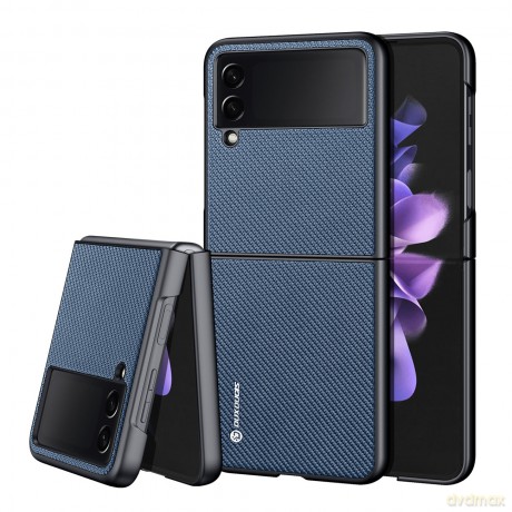 Dux Ducis Fino etui pokrowiec pokryty nylonowym materiałem Samsung Galaxy Z Flip 3 niebieski