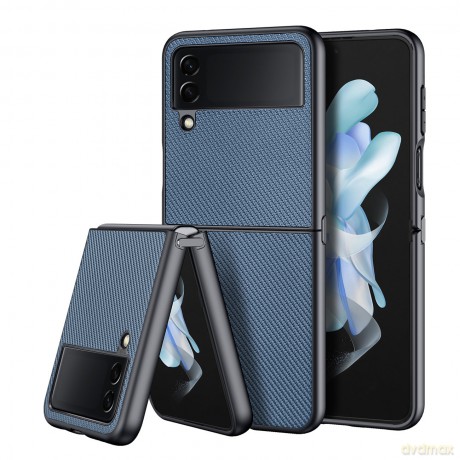 Dux Ducis Fino etui pokrowiec pokryty nylonowym materiałem Samsung Galaxy Z Flip4 niebieski
