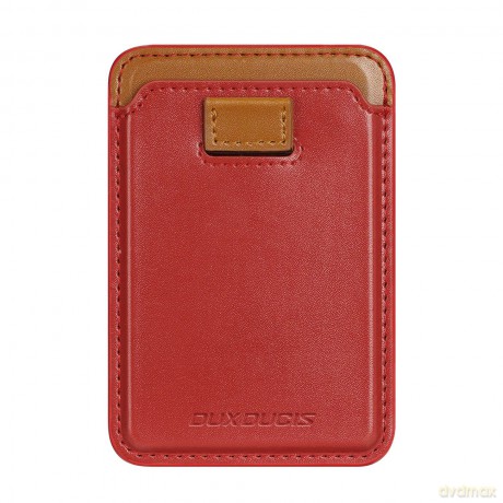 Dux Ducis Magnetic Leather Wallet magnetyczny portfel MagSafe do iPhone blokada RFID czerwone