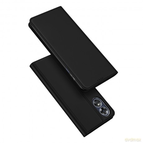 Dux Ducis Skin Pro etui do Oppo A17 pokrowiec z klapką portfel na kartę podstawka czarne