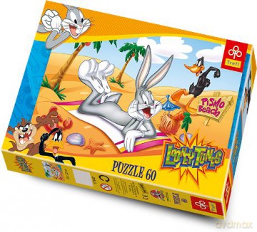 TREFL 60 Looney Tunes - Królik Bugs Na Plaży 17147 [PUZZLE]