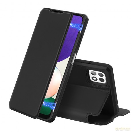 DUX DUCIS Skin X kabura etui pokrowiec z klapką Samsung Galaxy A22 5G czarny