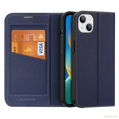 Dux Ducis Skin X2 etui do iPhone 14 Plus pokrowiec z magnetyczną klapką niebieski