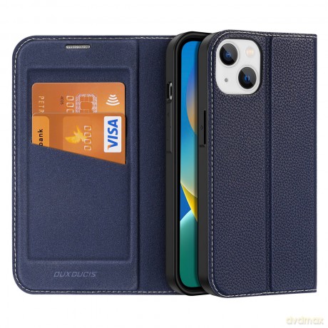 Dux Ducis Skin X2 etui do iPhone 14 pokrowiec z magnetyczną klapką niebieski