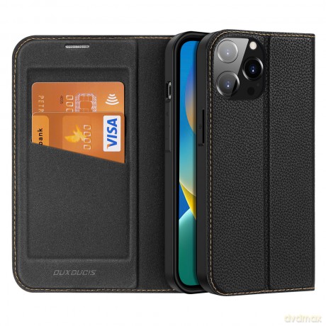 Dux Ducis Skin X2 etui do iPhone 14 Pro Max pokrowiec z magnetyczną klapką czarny
