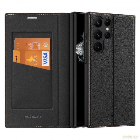 Dux Ducis Skin X2 etui Samsung Galaxy S23 Ultra pokrowiec z klapką portfel podstawka czarne