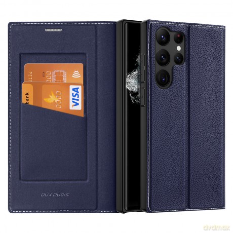 Dux Ducis Skin X2 etui Samsung Galaxy S23 Ultra pokrowiec z klapką portfel podstawka niebieskie