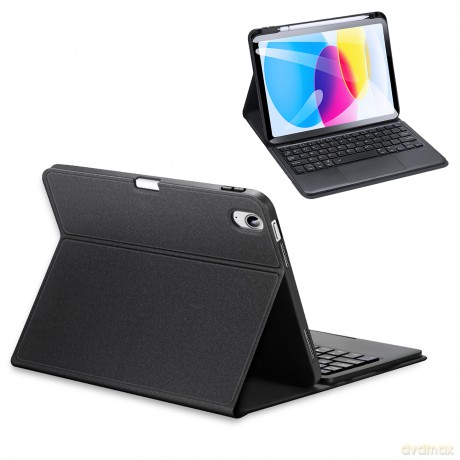 Dux Ducis Touchpad Keyboard Case etui iPad 10.9'' 2022 (10 gen.) klawiatura bluetooth z gładzikiem czarna