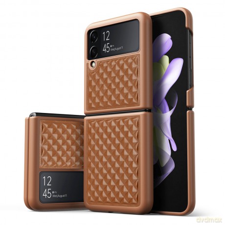 Dux Ducis Venice etui Samsung Galaxy Z Flip 4 skórzany pokrowiec brązowe