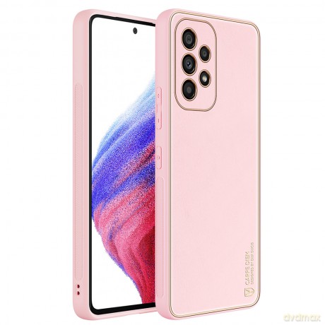 Dux Ducis Yolo eleganckie etui pokrowiec ze skóry ekologicznej Samsung Galaxy A53 5G różowy