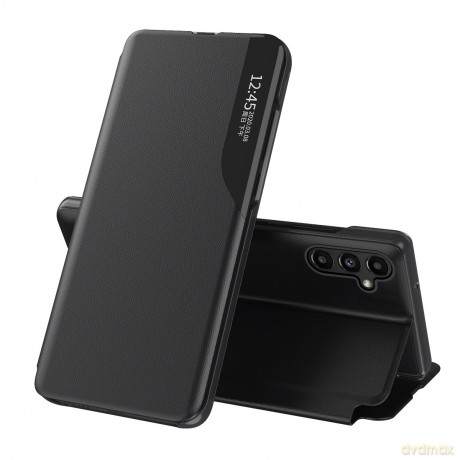Eco Leather View Case etui do Samsung Galaxy A14 z klapką podstawka czarne