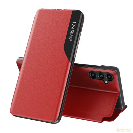 Eco Leather View Case etui do Samsung Galaxy A14 z klapką podstawka czerwone
