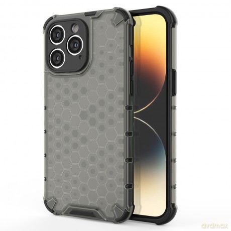 Honeycomb etui iPhone 14 Pro Max pancerny hybrydowy pokrowiec czarne