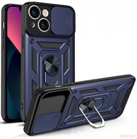 Hybrid Armor Camshield etui iPhone 13 pancerny pokrowiec z osłoną na aparat niebieskie