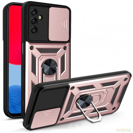 Hybrid Armor Camshield etui Samsung Galaxy A13 5G pancerny pokrowiec z osłoną na aparat różowe