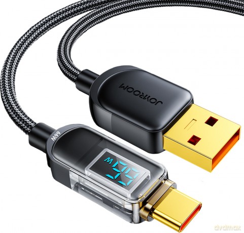Joyroom kabel USB - USB C 66W do szybkiego ładowania i transferu danych 1,2 m czarny (S-AC066A4)
