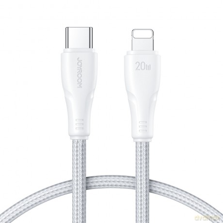 Joyroom kabel USB C - Lightning 20W Surpass Series do szybkiego ładowania i transferu danych 1,2 m biały (S-CL020A11)