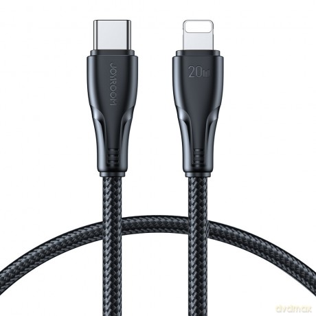 Joyroom kabel USB C - Lightning 20W Surpass Series do szybkiego ładowania i transferu danych 1,2 m czarny (S-CL020A11)