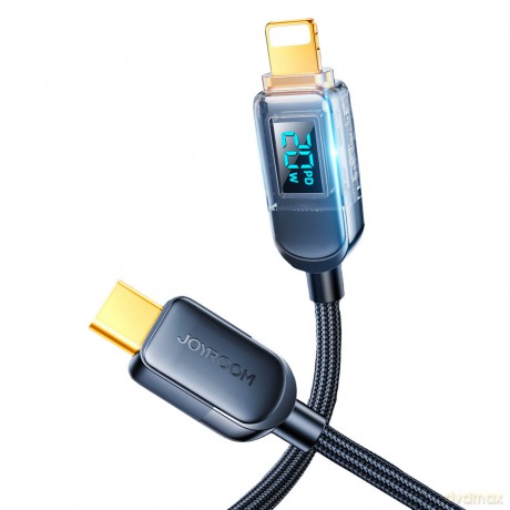 Joyroom kabel USB C - Lightning 20W z wyświetlaczem mocy ładowania 1,2 m czarny (S-CL020A4)